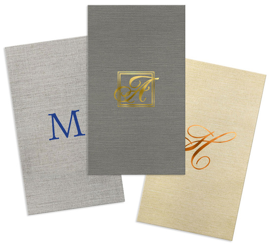 Design Your Own Single Initial Bamboo Luxe Guest Towels
